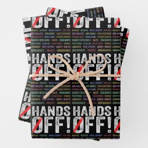 Hands Off Protest Wrapping Paper Sheet