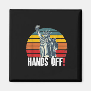 Hands Off Resist Resistance Save Democracy & S Magnet