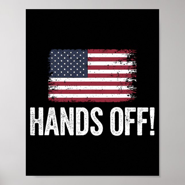 Hands Off Social Security And Medicare Protest T-s Poster (Front)
