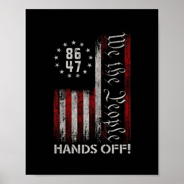 Hands Off Social Security Medicare Medicaid Protes Poster (Front)