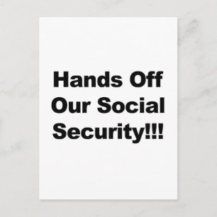 Hands Off Social Security Postcard