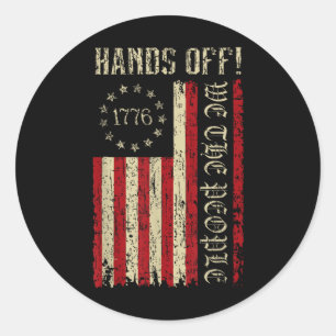 Hands Off Social Security Protest Resist Save Demo Classic Round Sticker
