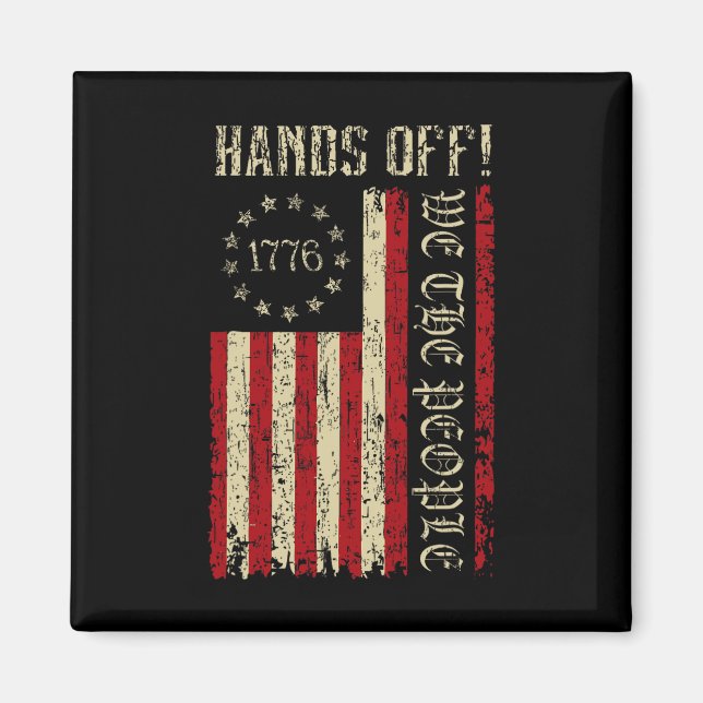 Hands Off Social Security Protest Resist Save Demo Magnet (Front)