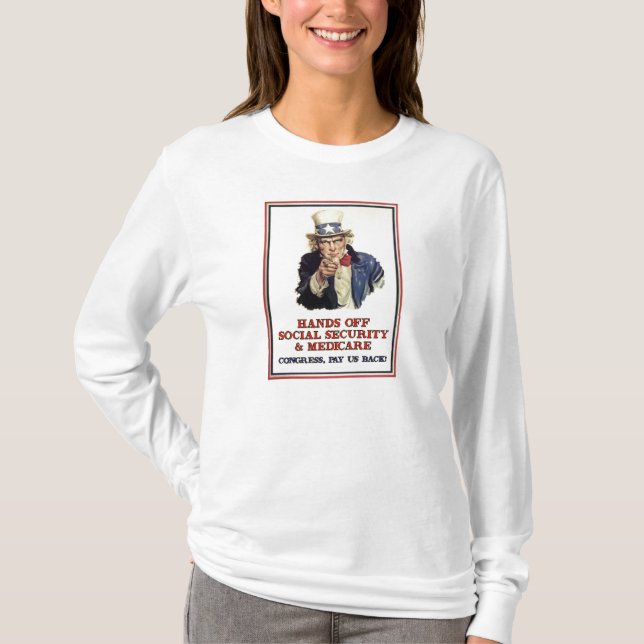 Hands Off Social Security T-Shirt (Front)