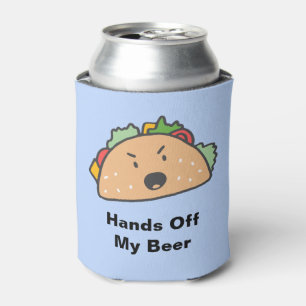 Hands Off The Angry Taco Customisable Can Cooler