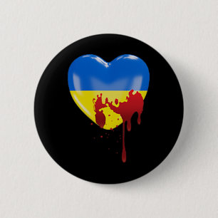 Hands Off Ukraine In Ukranian Protest Against Puti 6 Cm Round Badge