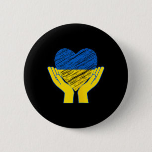 Hands Off Ukraine In Ukranian Protest Against Puti 6 Cm Round Badge