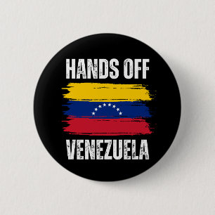 Hands Off Venezuela 6 Cm Round Badge