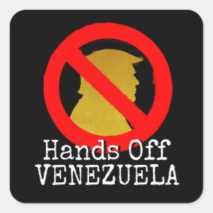hands off venezuela - anti trump logo square sticker