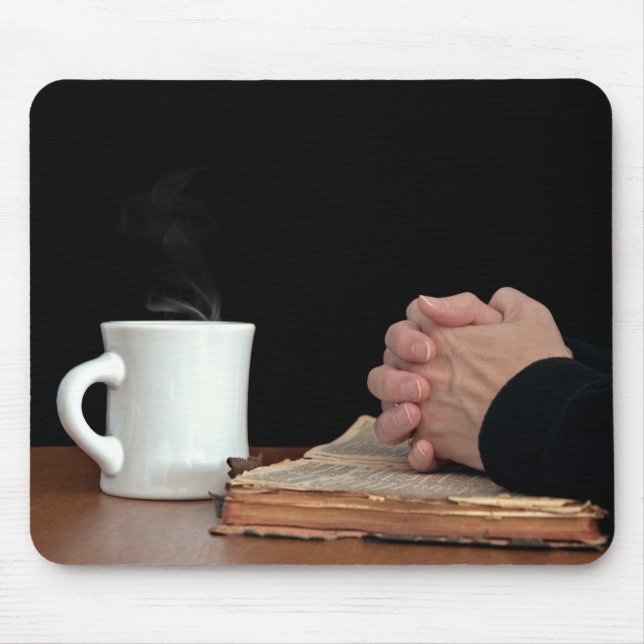 Hands on old Bible Mouse Pad (Front)