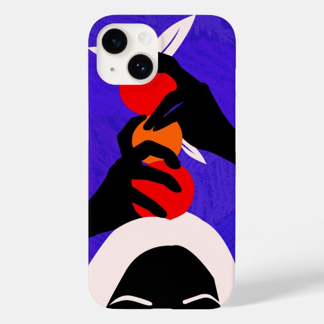 Hands on Orange Case-Mate iPhone Case (Back)