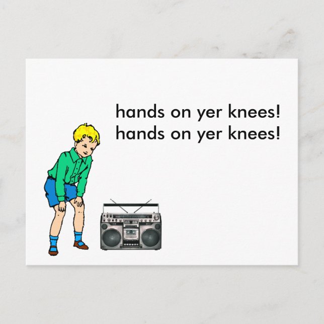 hands on yer knees! postcard (Front)