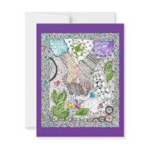 Hands Over Hearts Blank Greeting Card