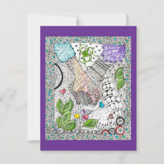 Hands Over Hearts Blank Greeting Card