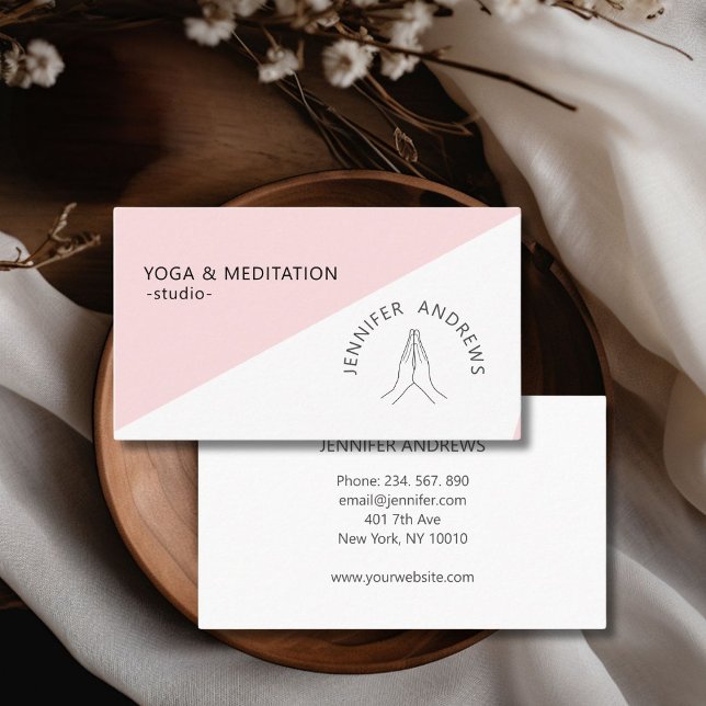 Hands Pink White Business Card (Hands Pink White Business Card)