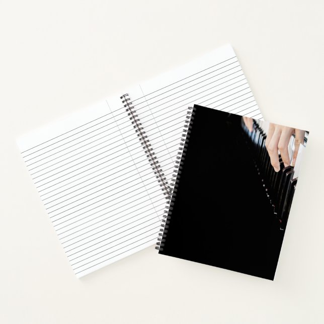Hands Playing Piano Notebook (Inside)