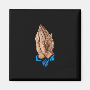 Hands Praying with Black background Magnet