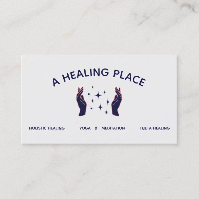 Hands Reiki Master Energy Worker Business Card (Front)