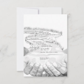 hands, river, Spanish prayer Thank You Card