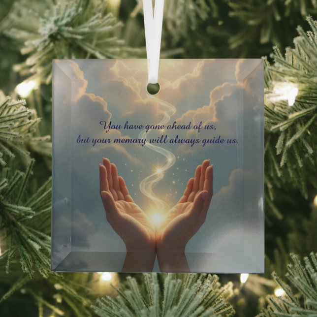 Hands Set the Soul Free, peace, sympathy  Glass Tree Decoration (Insitu)