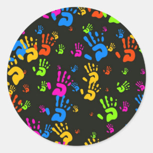 Hands Wallpaper Classic Round Sticker