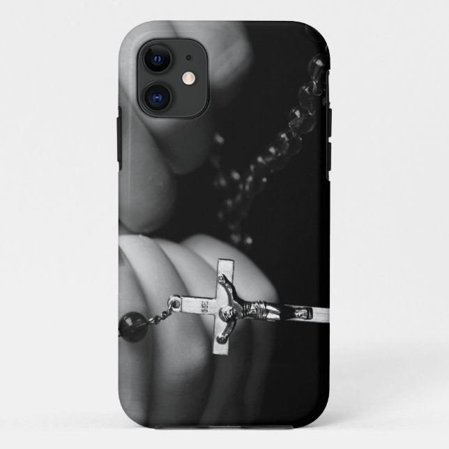 Hands with Rosary Beads Case-Mate iPhone Case (Back)