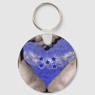 Hands with Water Flag Key Ring