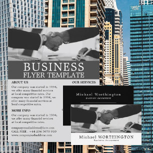 Handshake, Business & Finance Advertising Flyer