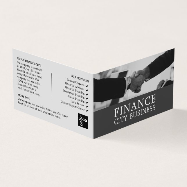 Handshake, Company Logo/Photo, Business & Finance Card (Outside)