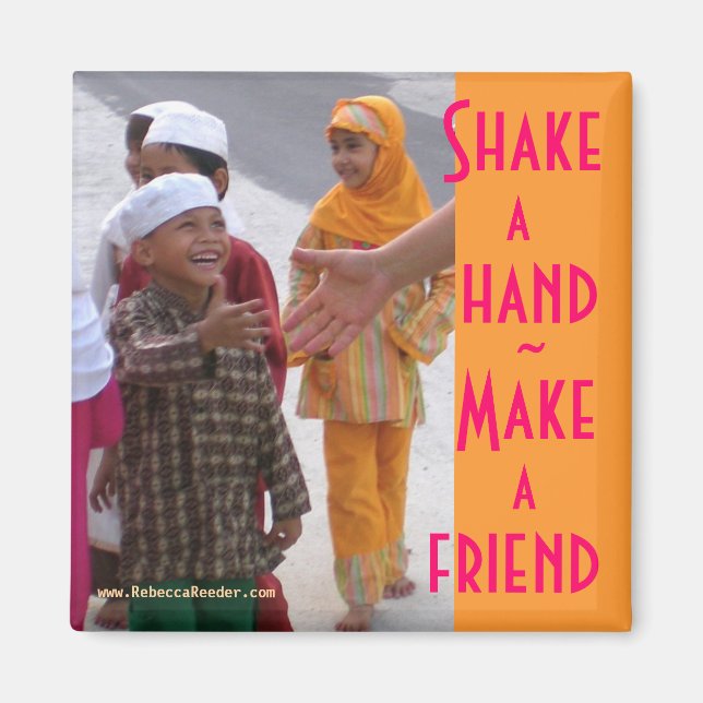 Handshake Make friends Magnet (Front)