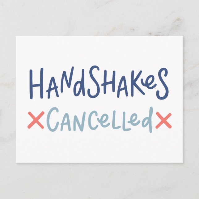 Handshakes Cancelled Postcard (Front)