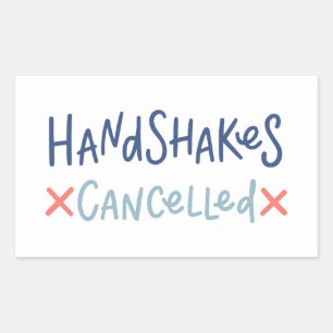 Handshakes Cancelled Rectangular Sticker