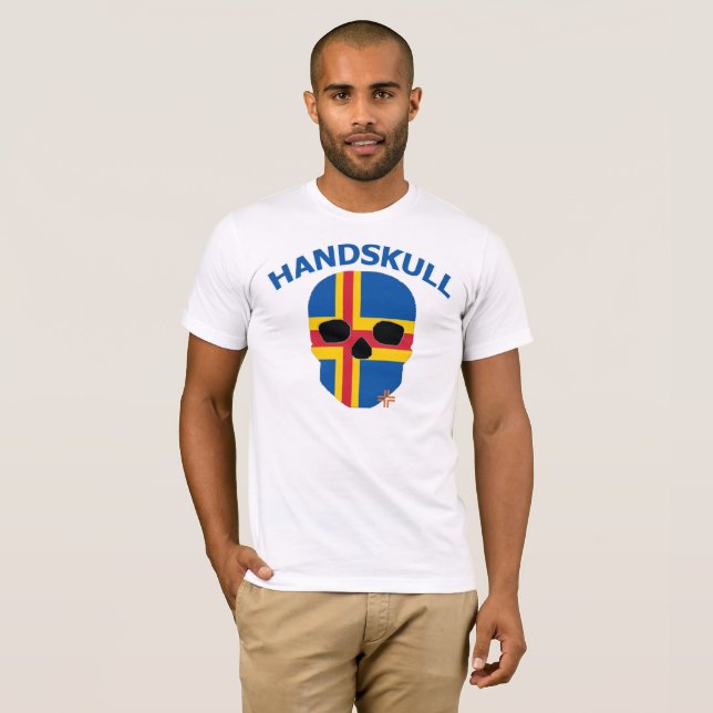 HANDSKULL Åland - Basic white short sleeve T-Shirt (Front Full)