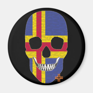 HANDSKULL Aland round magnet B2