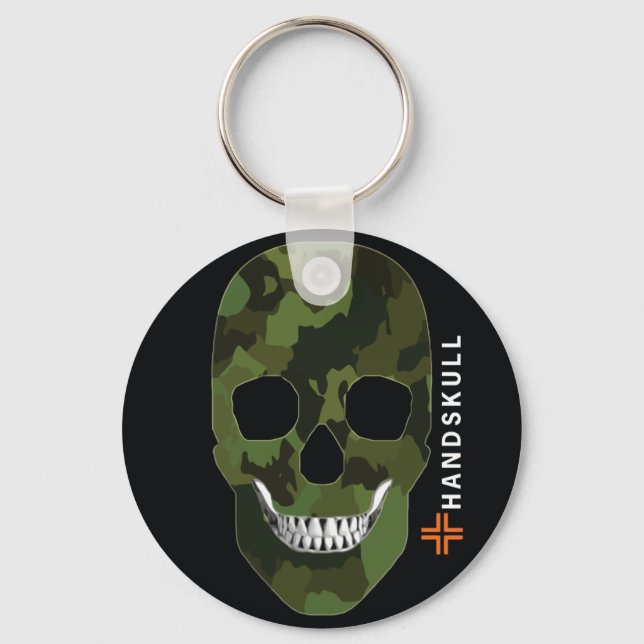 HANDSKULL Army,Happy skull,Army flag Key Ring (Front)
