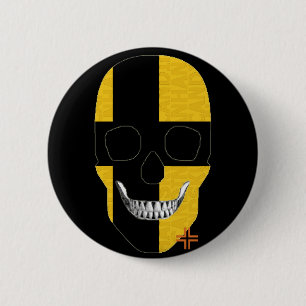 HANDSKULL Austria Nordic Round Badge  black B2