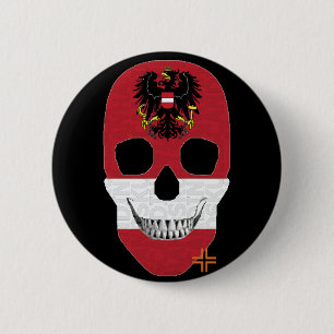 HANDSKULL Austria Round Badge black B2