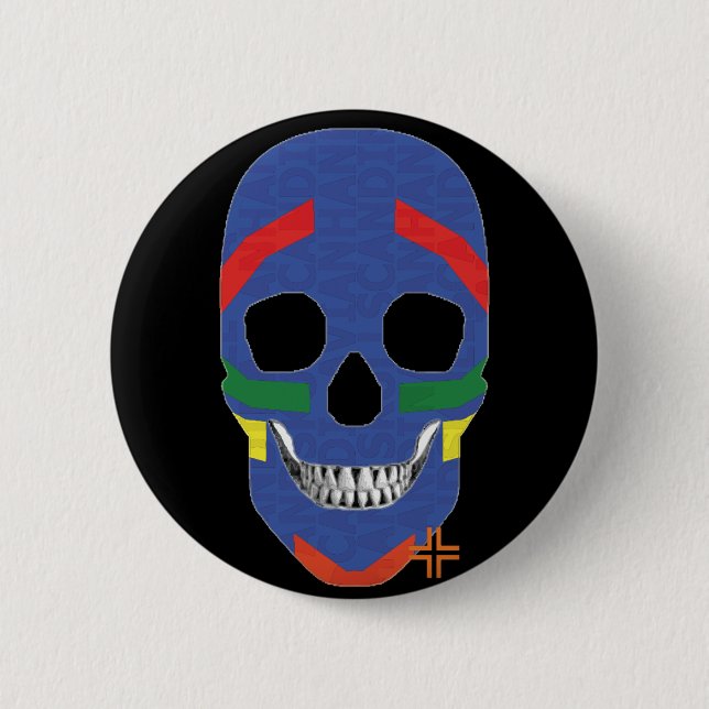 HANDSKULL Avatar Round Badge  black B2 (Front)
