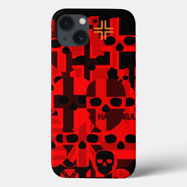 HANDSKULL Cerebro Red iPad Barely There Case-Mate iPhone Case (Back)