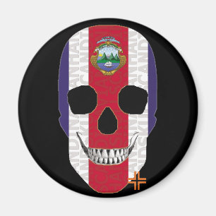 HANDSKULL Costa Rica round magnet B2