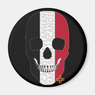HANDSKULL Egypt round magnet B2