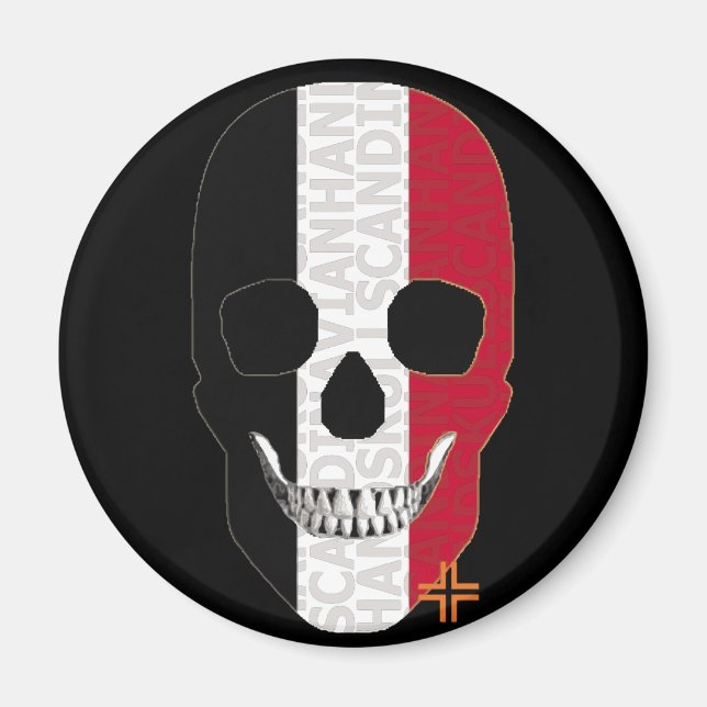 HANDSKULL Egypt round magnet   B2 (Front)