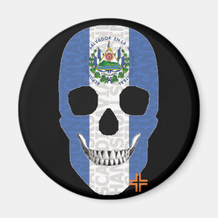 HANDSKULL El Salvador round magnet B2