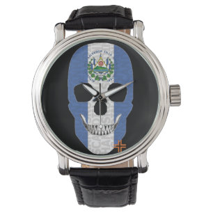 HANDSKULL El Salvador watch mens leather B2