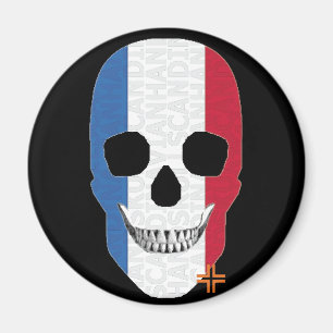 HANDSKULL France round magnet B2
