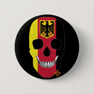 HANDSKULL Germany Round Badge black B2