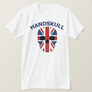 HANDSKULL Great Britain - Basic white short sleeve T-Shirt