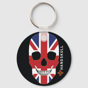HANDSKULL Great Britain,Happy skull,UK flag Key Ring