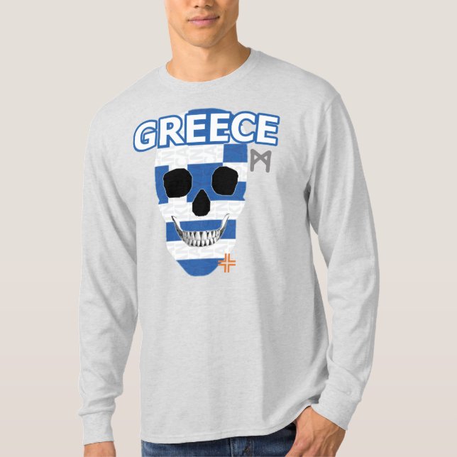 HANDSKULL Greece Long Sleeve T-Shirt B2 (Front)