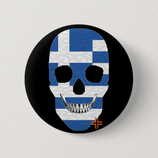 HANDSKULL Greece Round Badge black B2